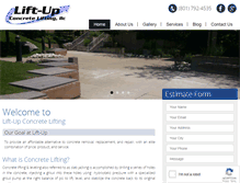Tablet Screenshot of liftupconcrete.net